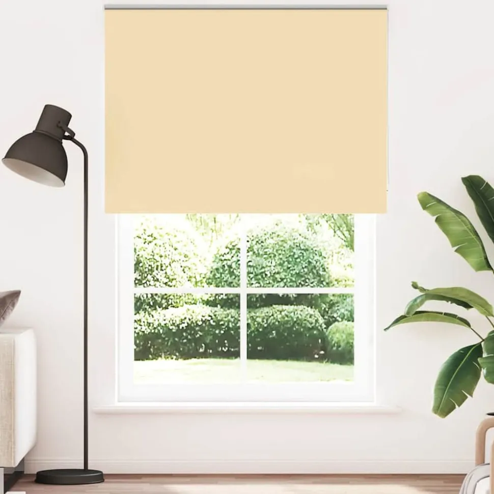 vidaXL Rolgordijn verduisterend 150x230 cm stofbreedte 146,6 cm beige