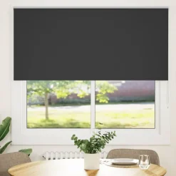 vidaXL Rolgordijn verduisterend 165x175 cm stofbreedte 161,6 cm zwart