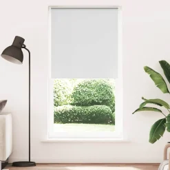 vidaXL Rolgordijn verduisterend 115x210 cm stofbreedte 110,7 cm wit