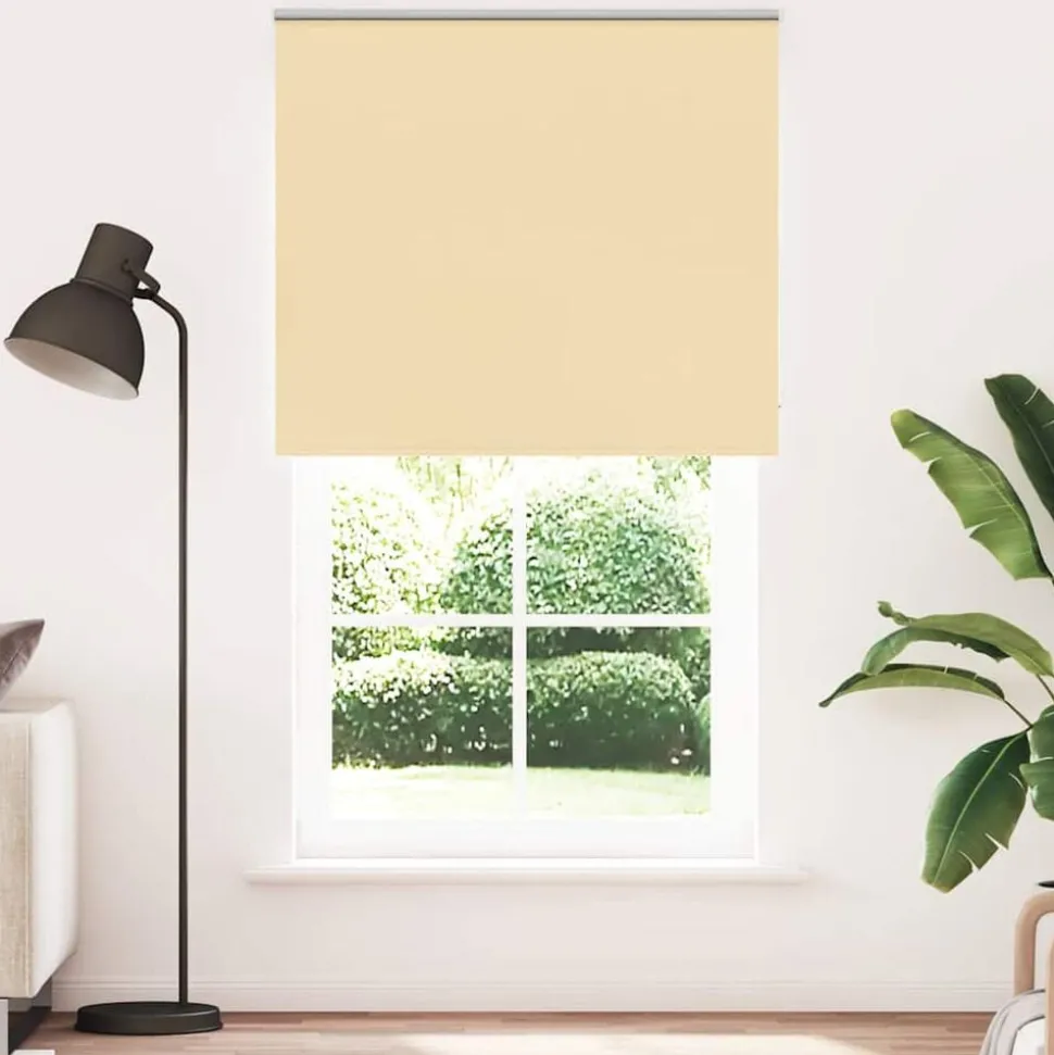 vidaXL Rolgordijn verduisterend 125x230 cm stofbreedte 121,6 cm beige