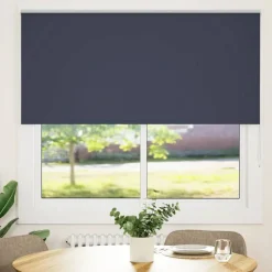 vidaXL Rolgordijn verduisterend 155x150 cm stofbreedte 151,6 cm blauw