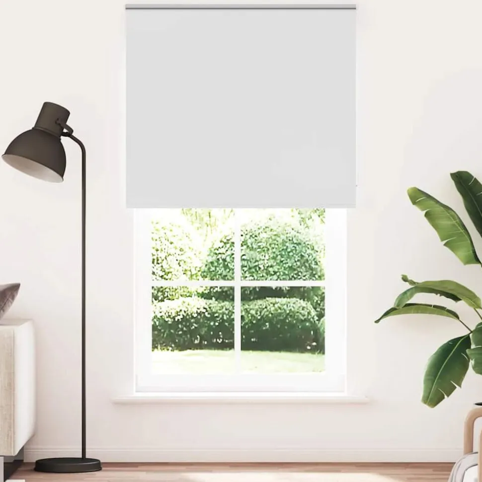 vidaXL Rolgordijn verduisterend 125x210 cm stofbreedte 121,6 cm wit