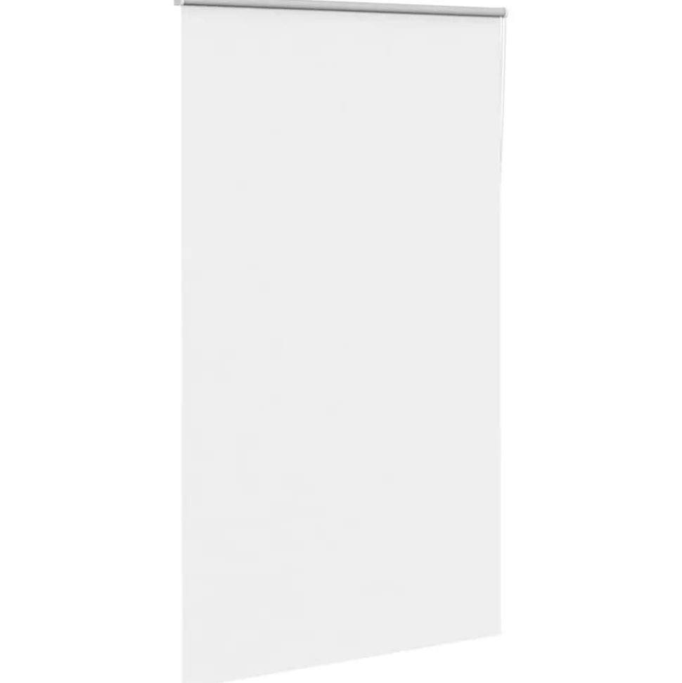 vidaXL Rolgordijn verduisterend 125x210 cm stofbreedte 121,6 cm wit
