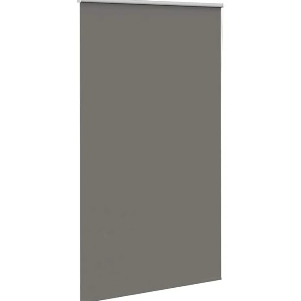 vidaXL Rolgordijn verduisterend 140x210 cm stofbreedte 136,6 cm grijs