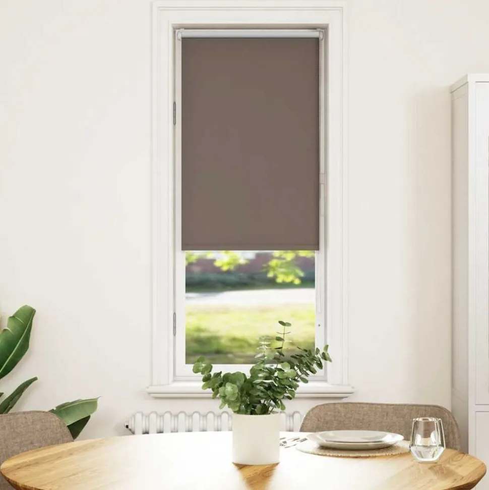 vidaXL Rolgordijn verduisterend koffie 40x130 cm stofbreedte 35,7 cm