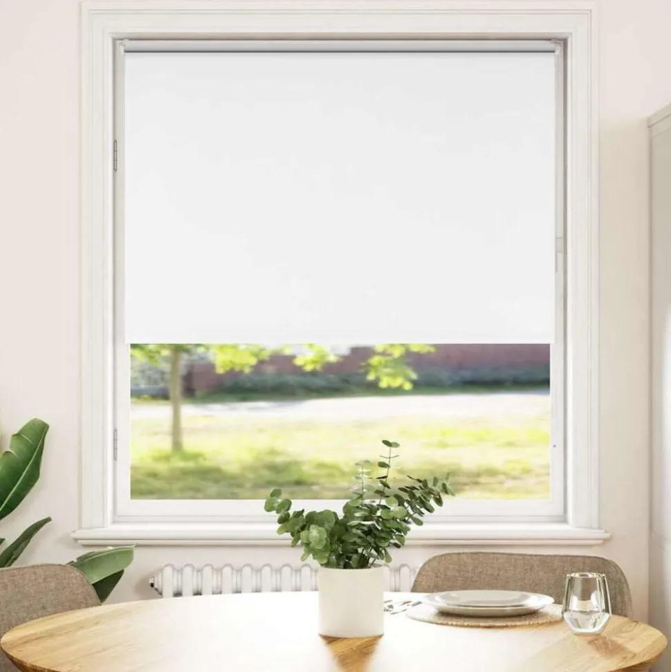 vidaXL Rolgordijn verduisterend wit 115x175 cm stofbreedte 110,7 cm
