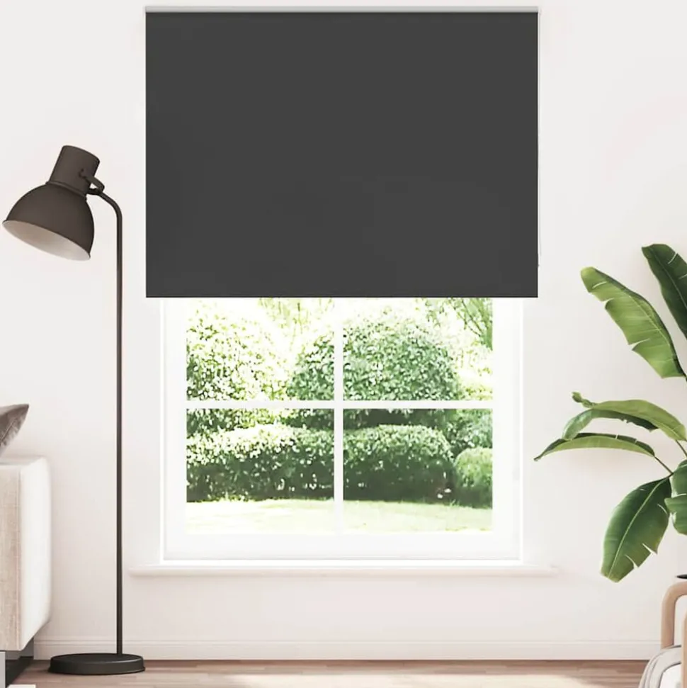 vidaXL Rolgordijn verduisterend 160x230 cm stofbreedte 156,6 cm zwart