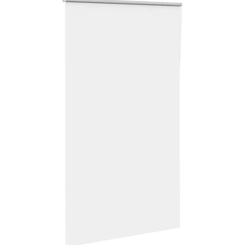 vidaXL Rolgordijn verduisterend 140x210 cm stofbreedte 136,6 cm wit
