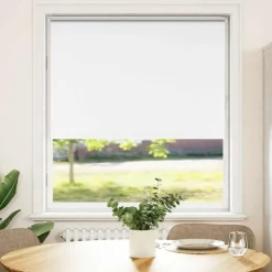 vidaXL Rolgordijn verduisterend 115x130 cm stofbreedte 110,7 cm wit
