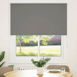 vidaXL Rolgordijn verduisterend 125x130 cm stofbreedte 121,6 cm grijs