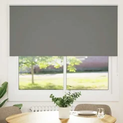vidaXL Rolgordijn verduisterend 165x130 cm stofbreedte 161,6 cm grijs