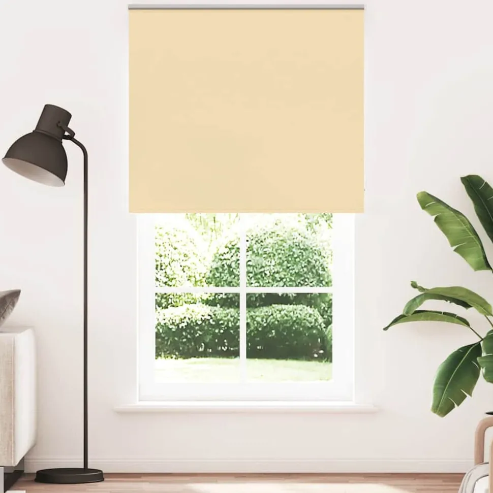 vidaXL Rolgordijn verduisterend 140x230 cm stofbreedte 136,6 cm beige