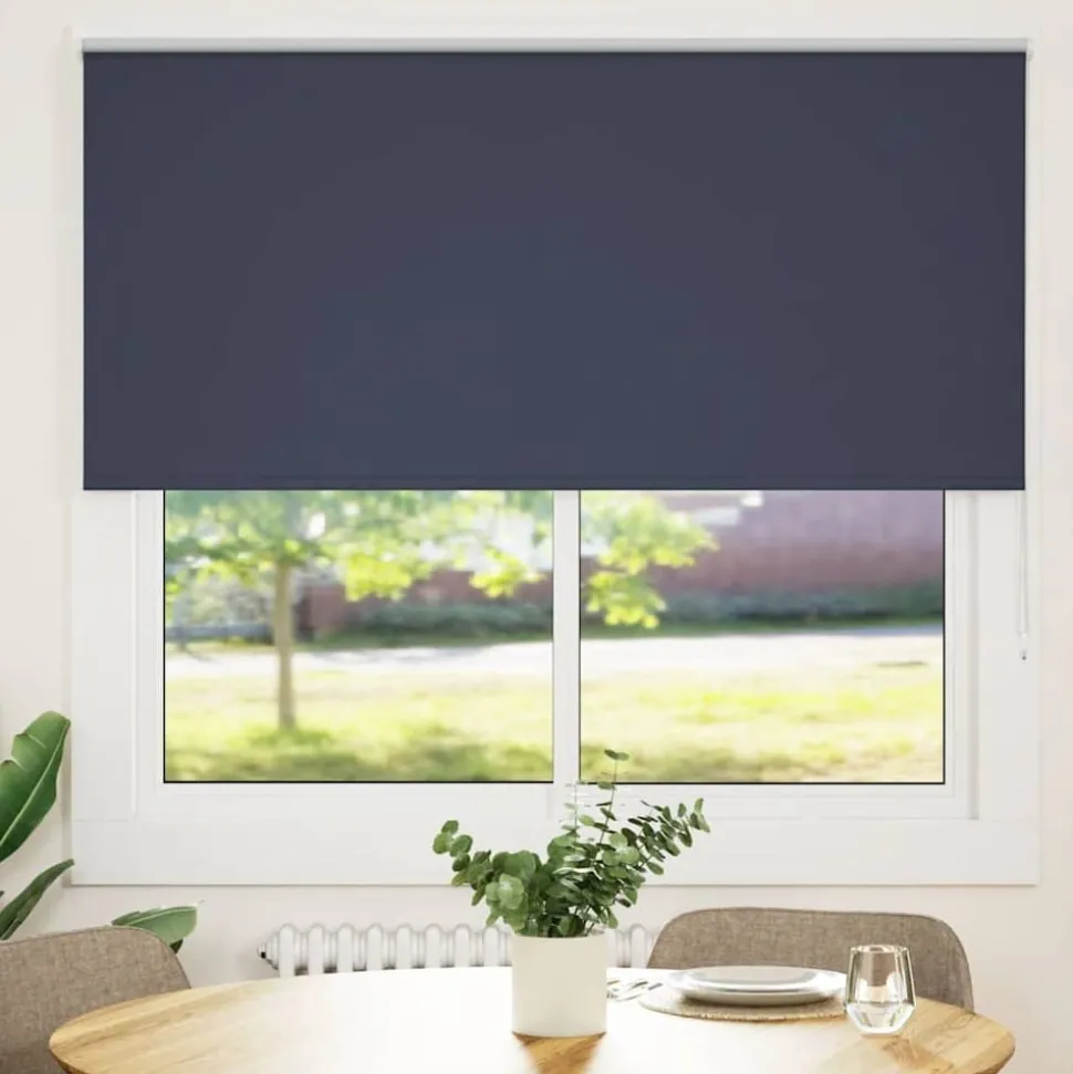 vidaXL Rolgordijn verduisterend 165x175 cm stofbreedte 161,6 cm blauw