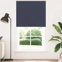 vidaXL Rolgordijn verduisterend 130x210 cm stofbreedte 126,6 cm blauw