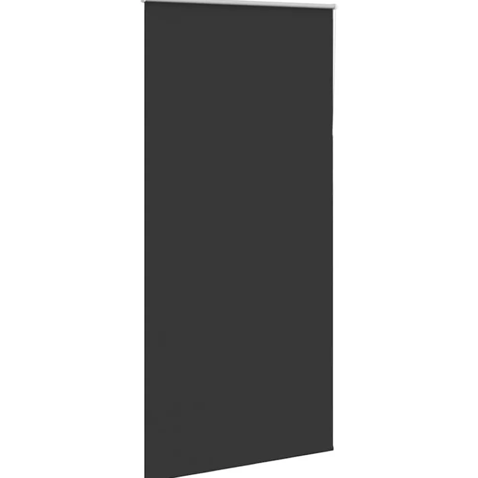 vidaXL Rolgordijn verduisterend 105x210 cm stofbreedte 100,7 cm zwart