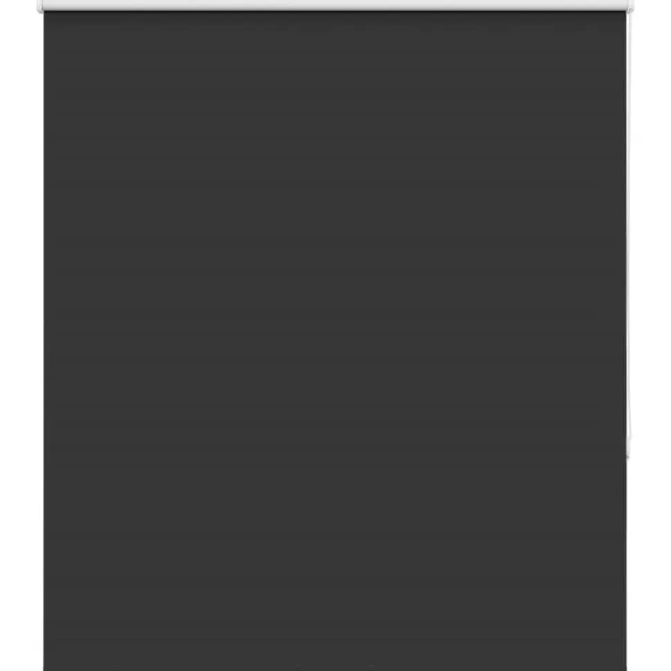 vidaXL Rolgordijn verduisterend 130x150 cm stofbreedte 126,6 cm zwart