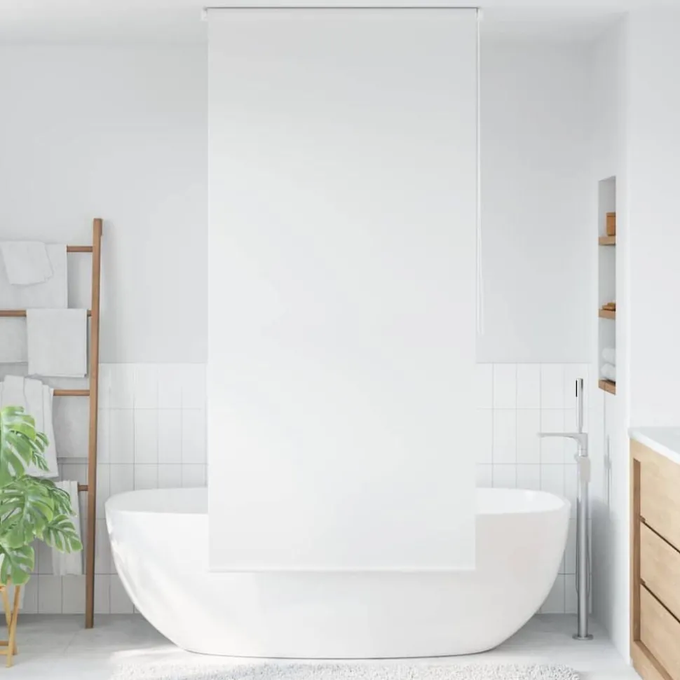 vidaXL Rolgordijn voor douche 80x240 cm wit