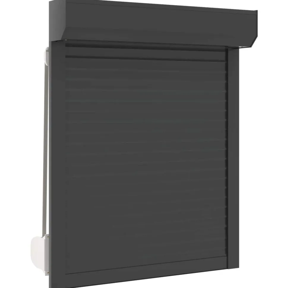 vidaXL Roljaloezie Antraciet 70 x 100 cm Aluminium en Polyurethaan