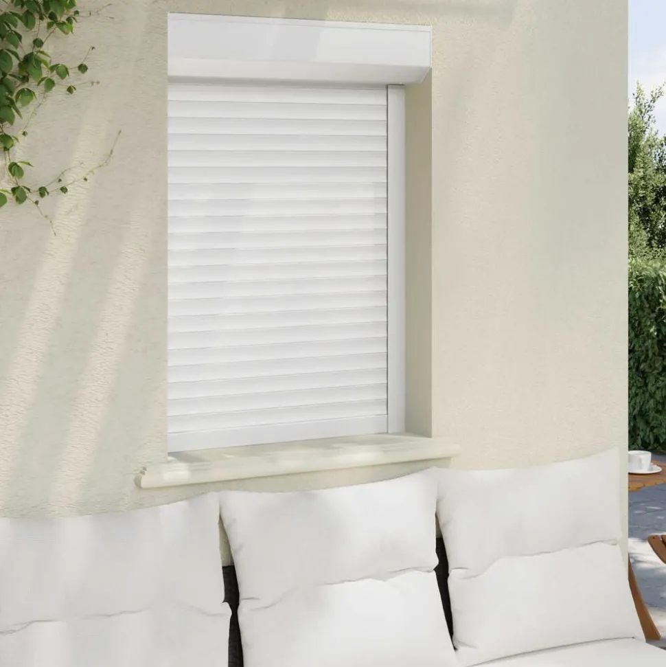 vidaXL Roljaloezie Wit 70 x 100 cm Aluminium en Polyurethaan