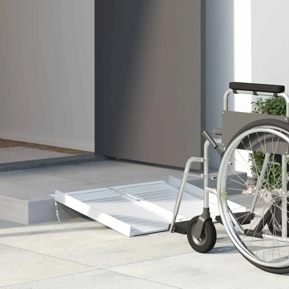 vidaXL Rolstoelhelling 270 kg Zilver 62 x 73 x 5 cm Aluminium