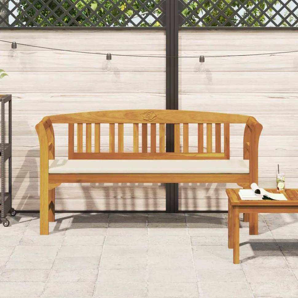 vidaXL Rozenbank Natuurlijk 157 x 46 x 82,5 cm Massief Acaciahout