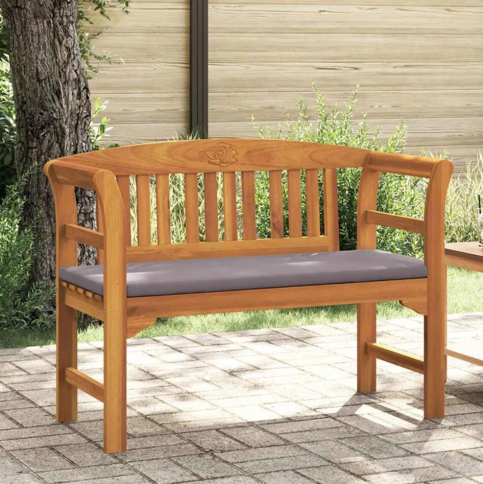 vidaXL Rozenbank Natuurlijk 114 x 46 x 82,5 cm Massief Acaciahout