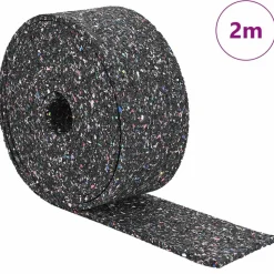 vidaXL Rubbergranulaatrol Zwart 200 x 5 x 0,3 cm Rubber