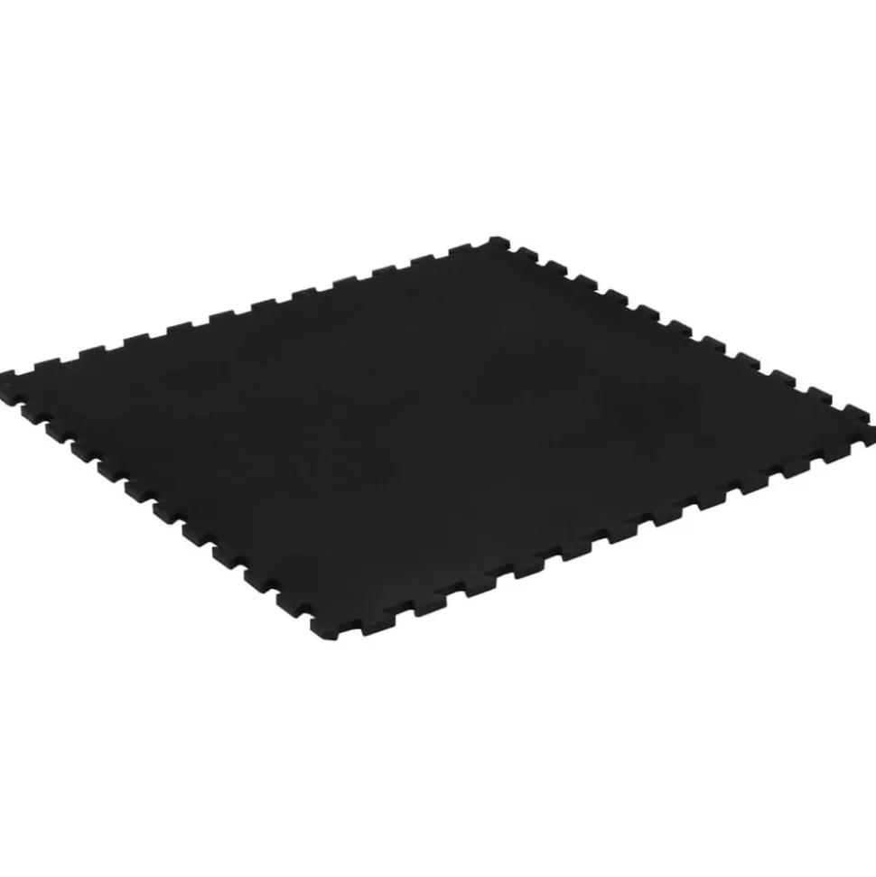vidaXL Rubbertegel 12 mm 100x100 cm zwart