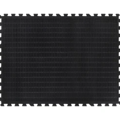 vidaXL Rubbertegel 12 mm 90x120 cm zwart