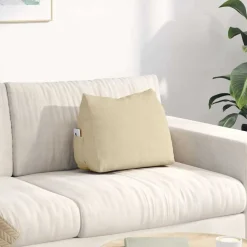 vidaXL Rugkussen Crème 45 x 20 x 35 cm Stof