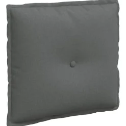vidaXL Rugkussen Donkergrijs 50 x 19 x 45 cm Stof