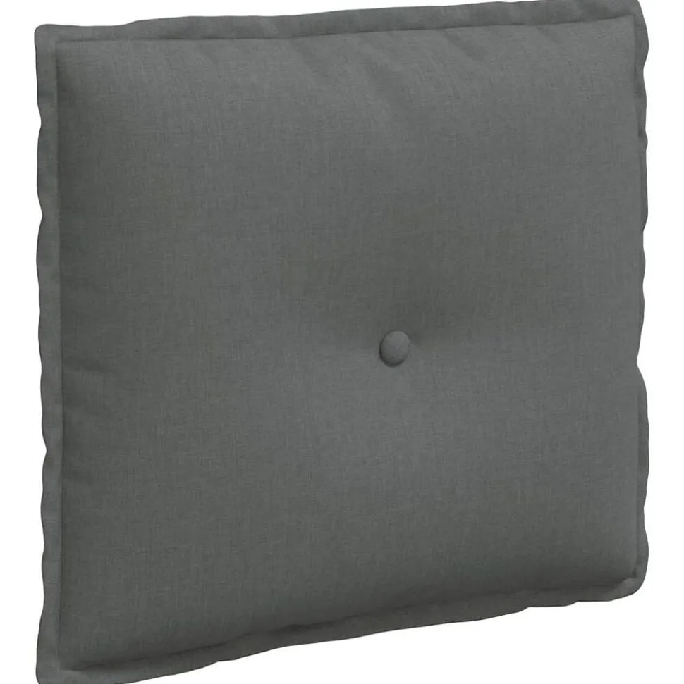 vidaXL Rugkussen Donkergrijs 50 x 19 x 45 cm Stof