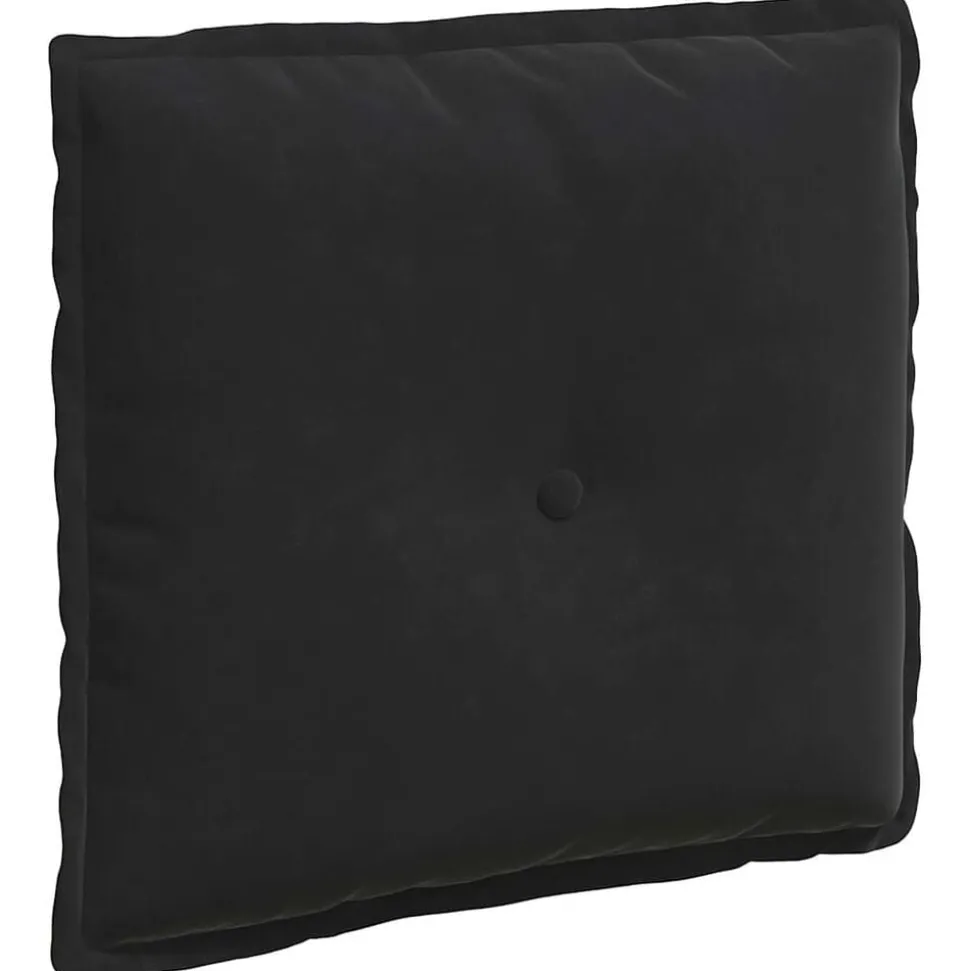 vidaXL Rugkussen Zwart 50 x 45 cm Cordstof