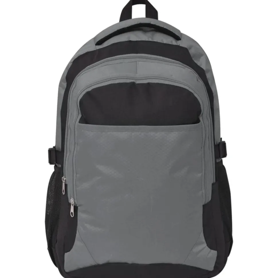 vidaXL Rugzak voor school 40 L zwart en grijs