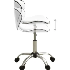 vidaXL Salonkruk kunstleer wit