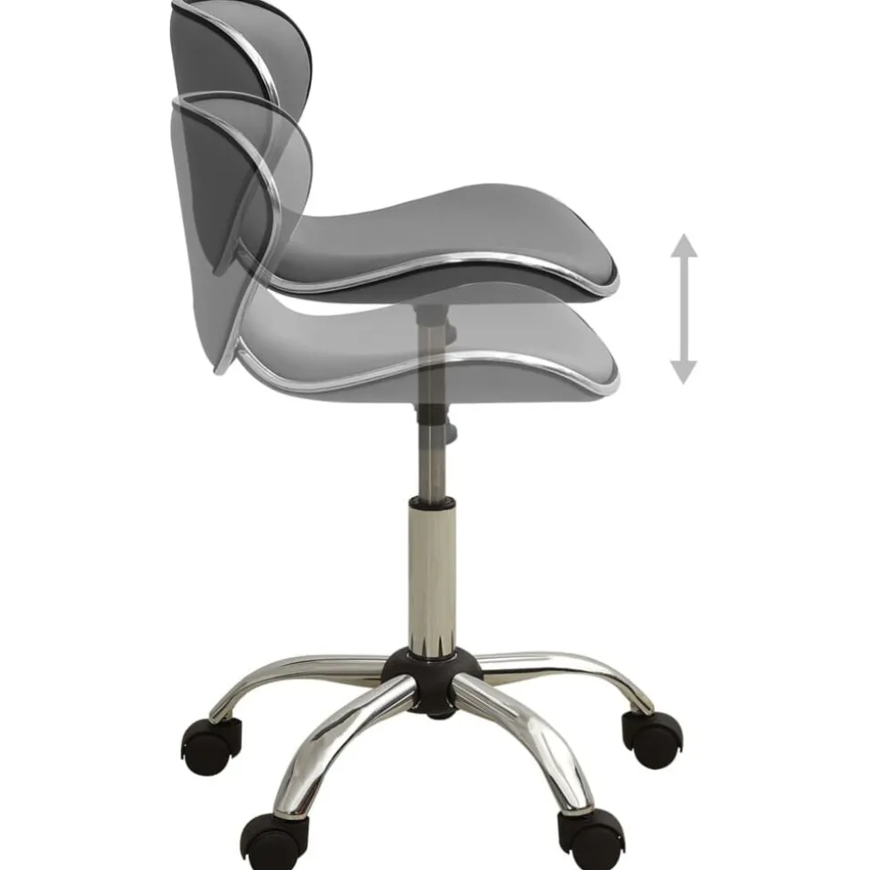 vidaXL Salonkruk kunstleer grijs