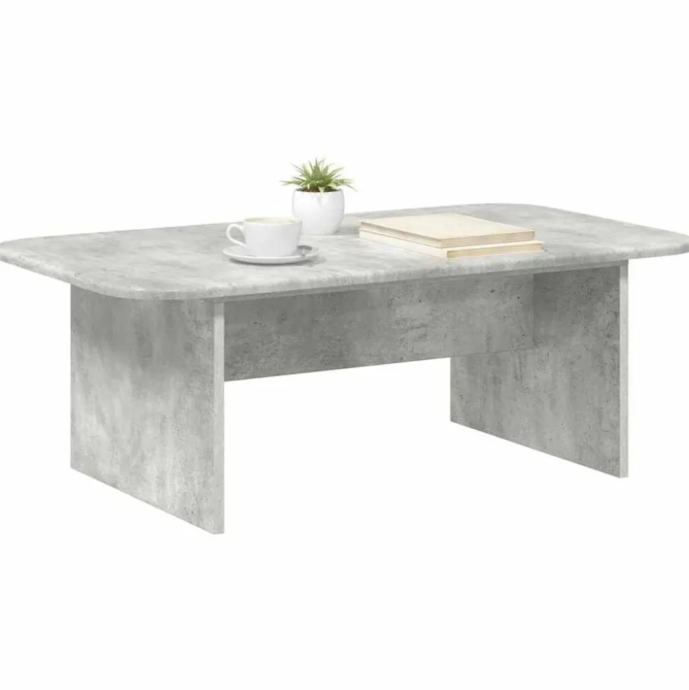 vidaXL Salontafel Beton Grijs 93 x 53 x 33 cm Bewerkt hout