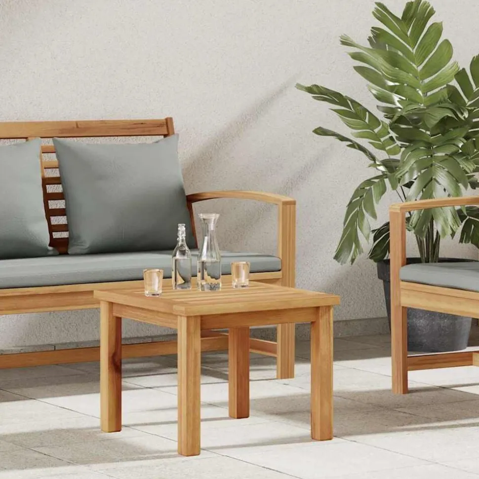 vidaXL Salontafel Bruin 45 x 45 x 36 cm Massief Teakhout