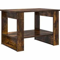 vidaXL Salontafel Gerookt eiken 72 x 50 x 50 cm Bewerkt hout