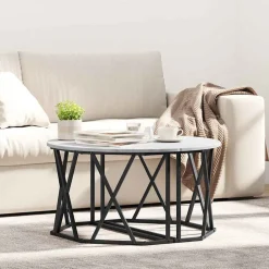 vidaXL Salontafel Grijs Sonoma 80 x 80 x 42 cm