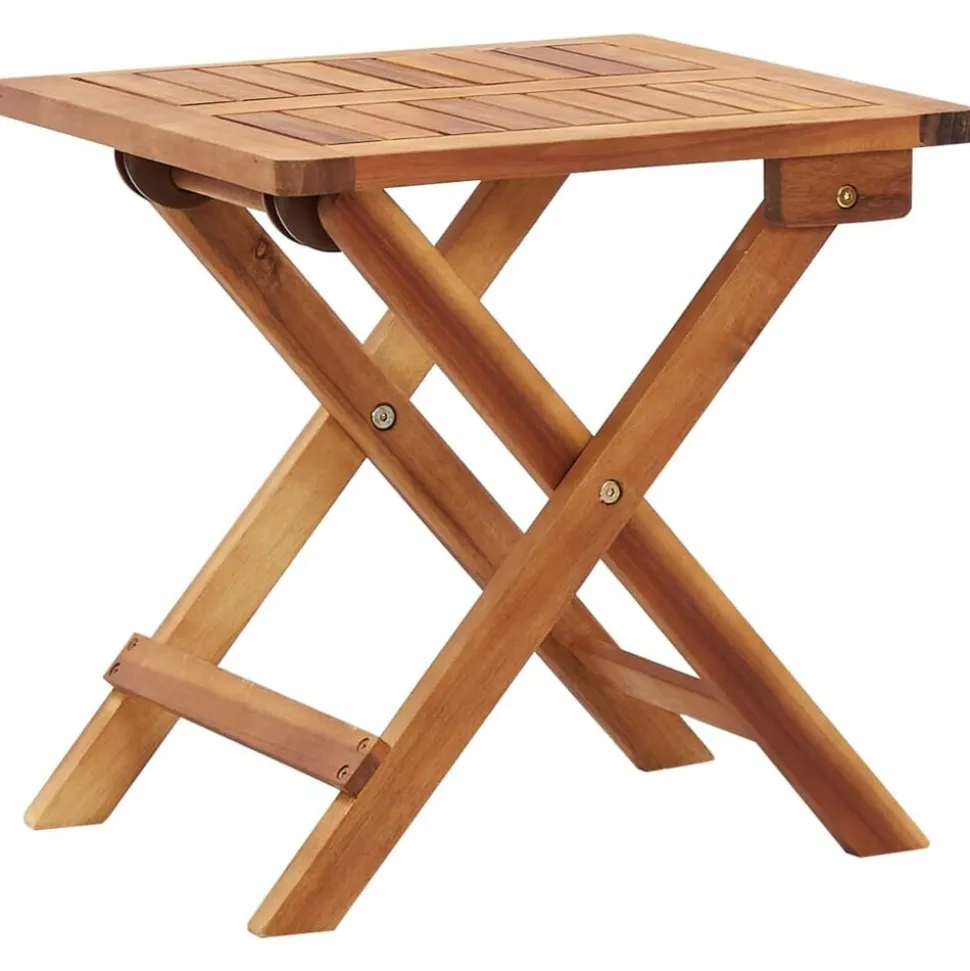 vidaXL Salontafel inklapbaar 40x40x40 cm massief acaciahout