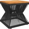 vidaXL Salontafel met draad 38x38x38 cm massief acaciahout