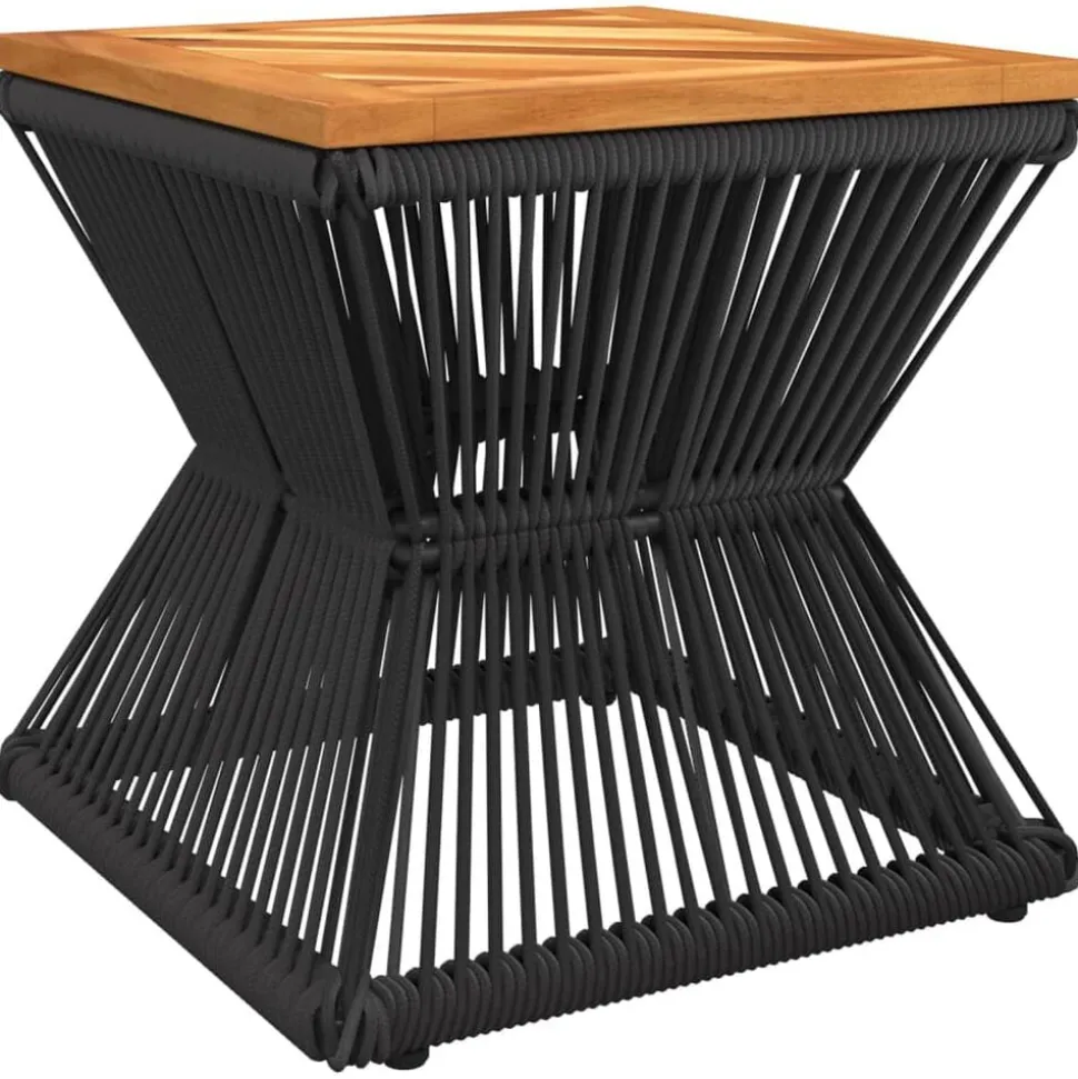 vidaXL Salontafel met draad 38x38x38 cm massief acaciahout