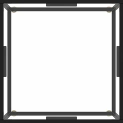 vidaXL Salontafel met gehard glas 60x60x35 cm zwart