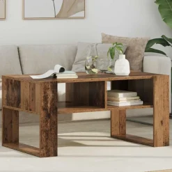 vidaXL Salontafel met opslag Oudhout 92 x 53 x 45 cm Bewerkt hout