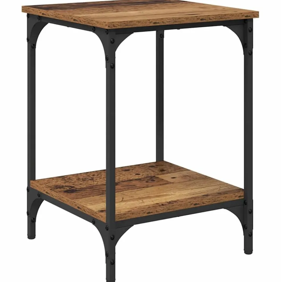 vidaXL Salontafel Oud Hout 40 x 40 x 55 cm Bewerkt hout