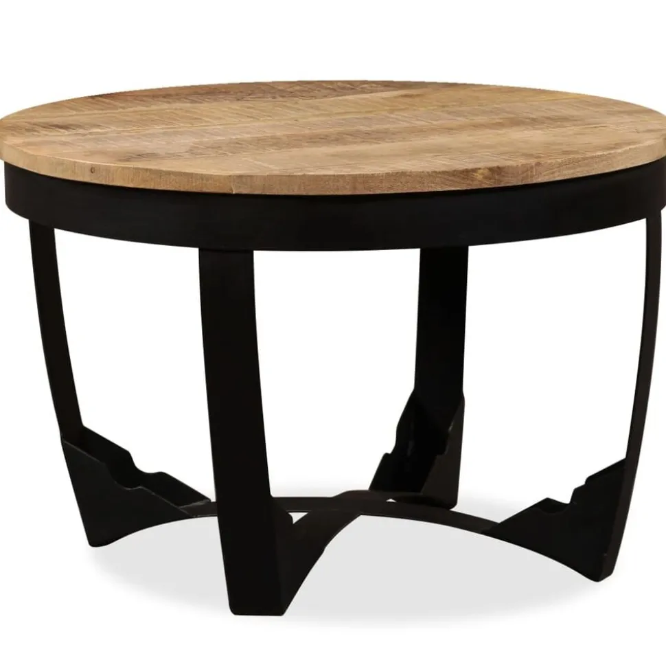 vidaXL Salontafel 60x40 cm massief ruw mangohout