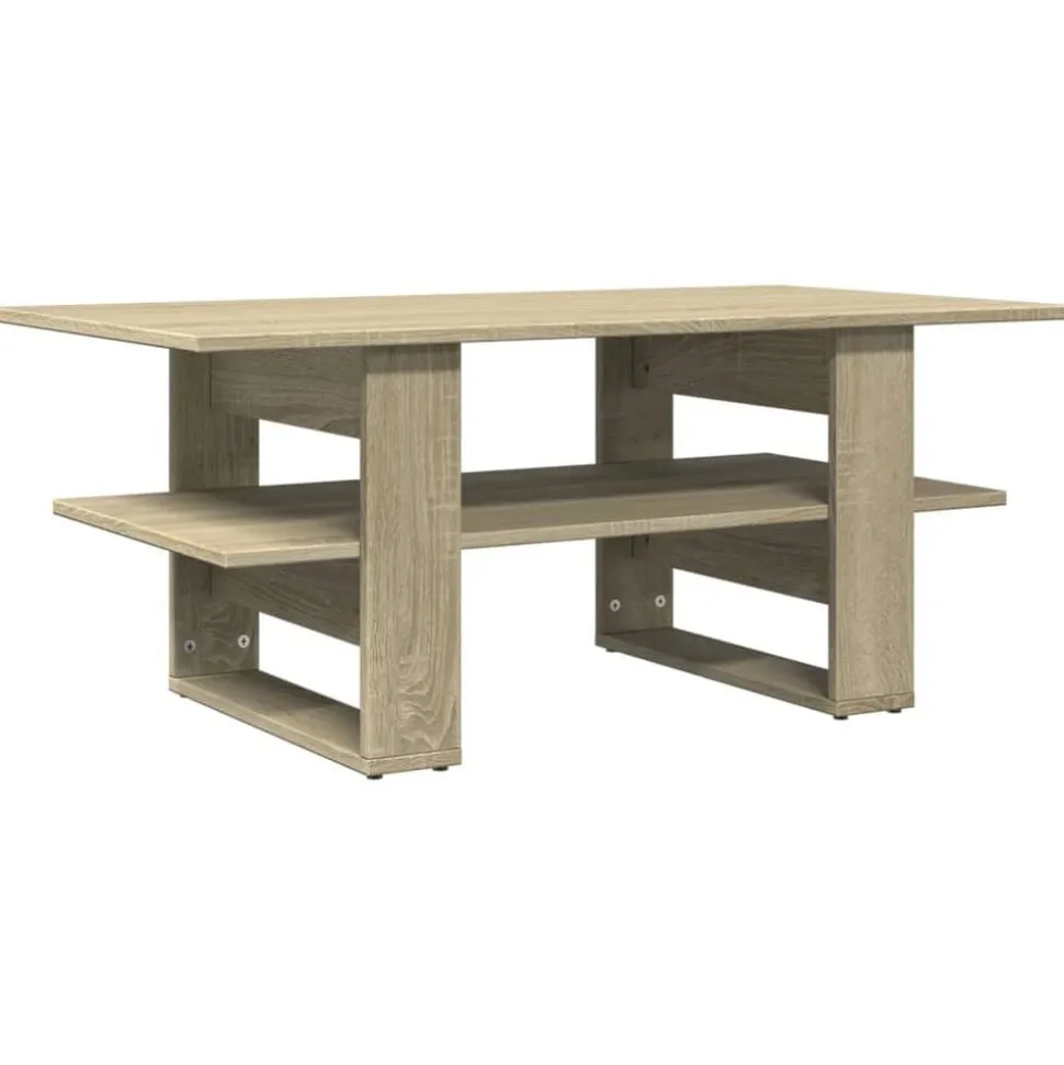 vidaXL Salontafel 102x55x42 cm bewerkt hout sonoma eikenkleurig