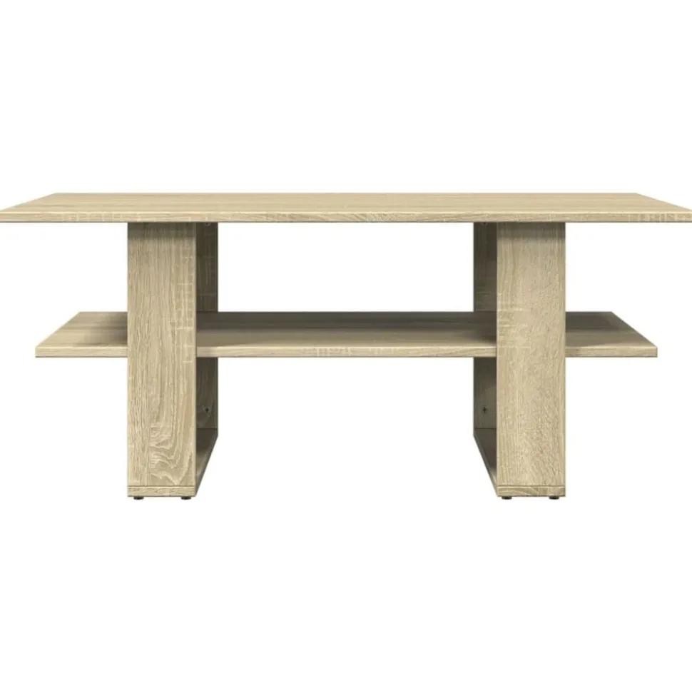 vidaXL Salontafel 102x55x42 cm bewerkt hout sonoma eikenkleurig