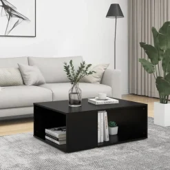 vidaXL Salontafel 90x67x33 cm bewerkt hout zwart